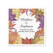 Rustic Tree Leaves Autumn Wedding Bridal Shower