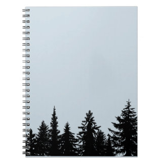 Rustic Tree Line Silhouette Notebook