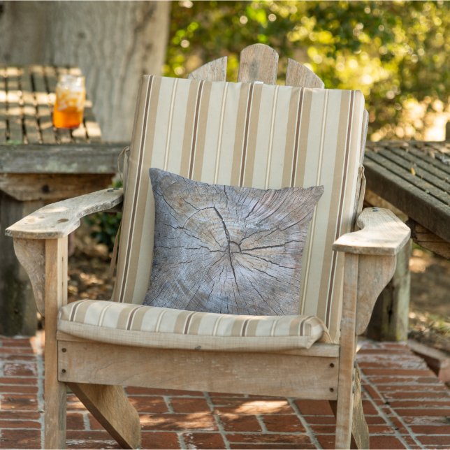 Rustic Tree ring pattern  Cushion (Chair)
