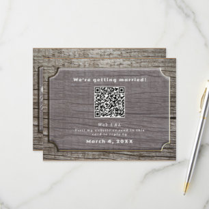 Rustic Tree texture RSVP Card