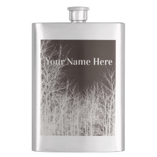 Rustic Trees Personalised Classic Flask