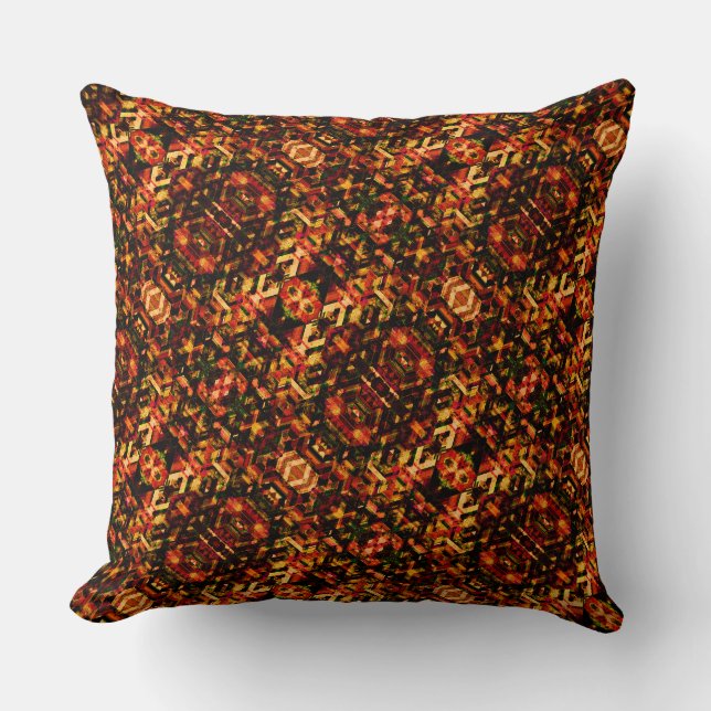 Rustic tribal motif pattern cushion (Front)