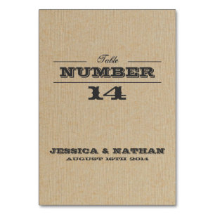 Rustic Trophy Grey Table Card