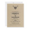 Rustic Trophy Grey Wedding Invitation