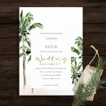 Rustic Tropical Beach Palm Trees Wedding Invite<br><div class="desc">For any further customisation or any other matching items,  please feel free to contact me at yellowfebstudio@gmail.com</div>