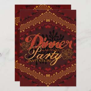 Rustic Tropical Dinner Party Invitations