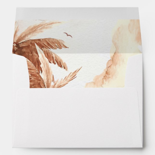Rustic Tropical Palms Envelope (Back (Bottom))