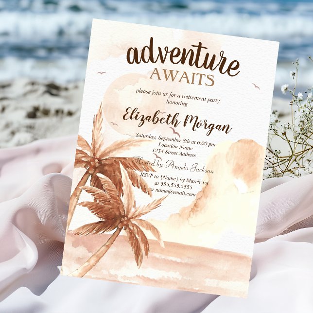 Rustic Tropical Palms  Invitation (Creator Uploaded)