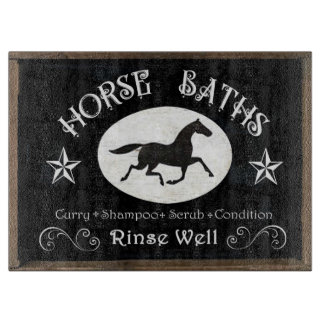 Rustic trotting horse cutting board