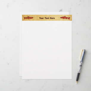 Rustic Trout Custom Letterhead