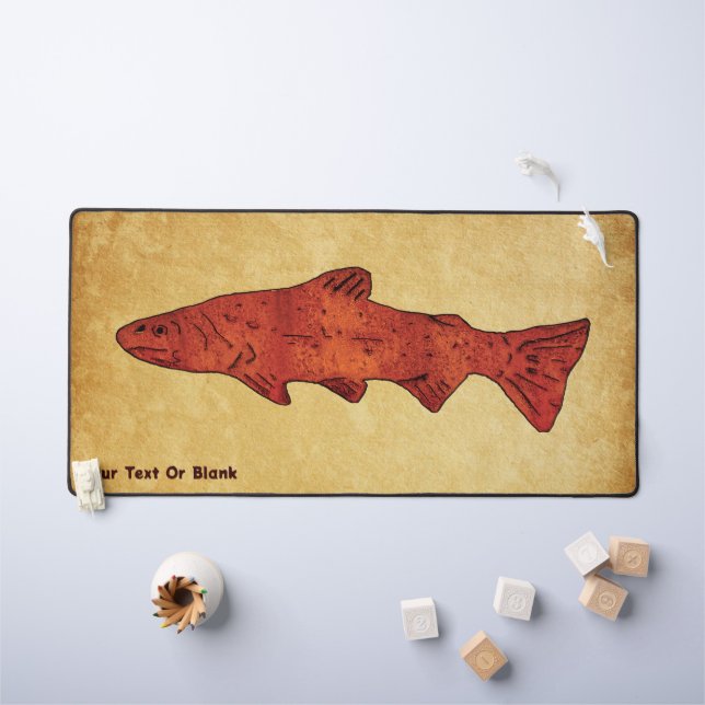 Rustic Trout Desk Mat (Kids Table)