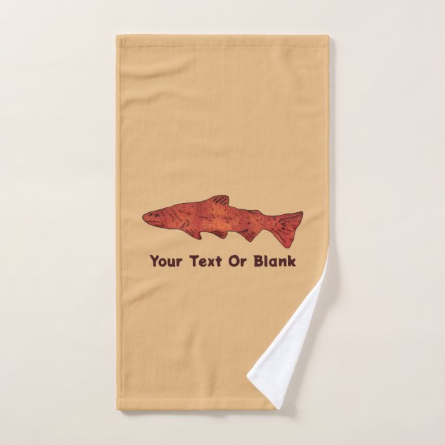 Rustic Trout Hand Towel (Hand Towel)