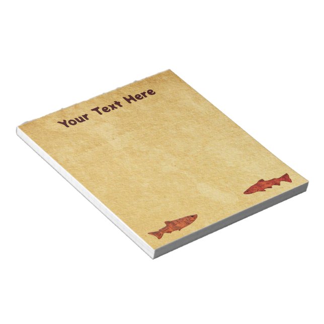 Rustic Trout Notepad (Angled)