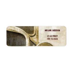 Rustic Truck Western Country Farm Wedding Return Address Label