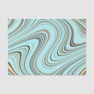 Rustic Turquoise and Gold Curvy Tissue Paper