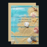 Rustic Turquoise Beach Wedding Program<br><div class="desc">Beach wedding welcome program customisable to your specifics.</div>