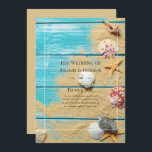 Rustic Turquoise Beach Wedding Program<br><div class="desc">Beach wedding welcome program customisable to your specifics.</div>
