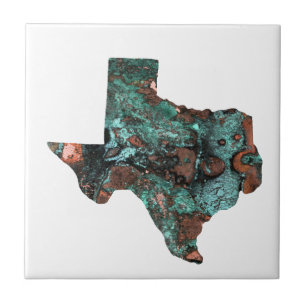 Rustic Turquoise Texas Ceramic Tile