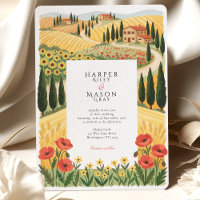 Rustic Tuscan Countryside Rolling Hills Wedding