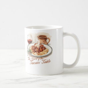 Rustic Tuscan Pappardelle Pasta Watercolor Art Coffee Mug