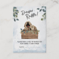 Rustic Twins Baby Shower Diaper Raffle Enclosure