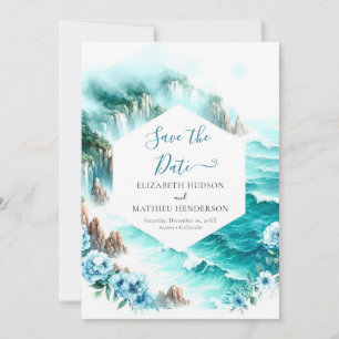  Rustic Typography Nautical Wedding  Save The Date