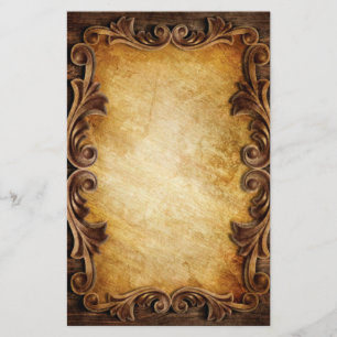 rustic typography western country wedding stationery