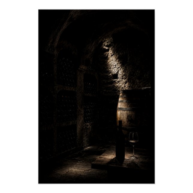 Rustic Underground Wine Cellar Fine Art Poster (Front)