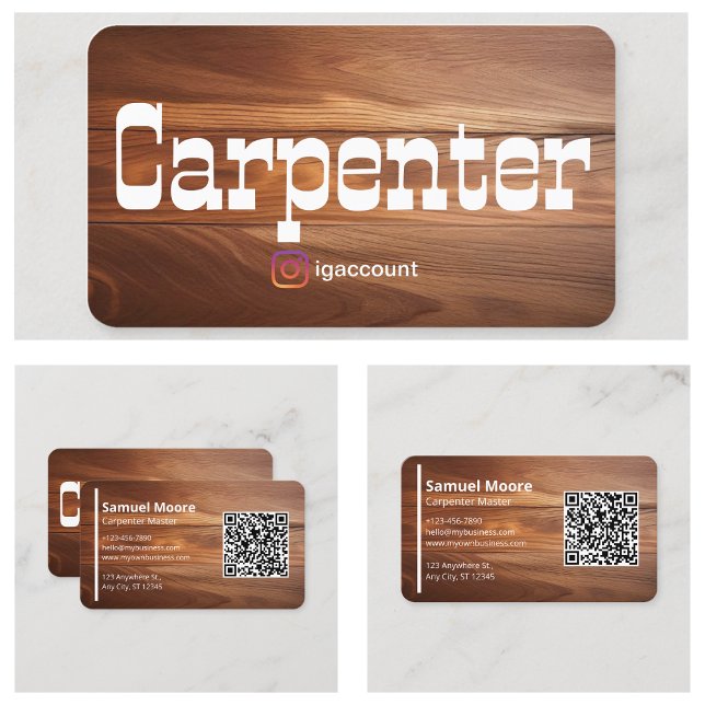 Rustic Unique Carpenter Business Card (Unique Rustic Carpenter Business Card)