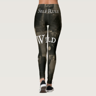 Rustic Urban Wild Black Grey Fashion Leggings