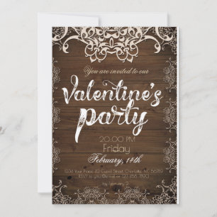 Rustic Valentine’s Day Party Invitation