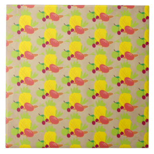 Rustic Vegetables Pattern Ceramic Tile