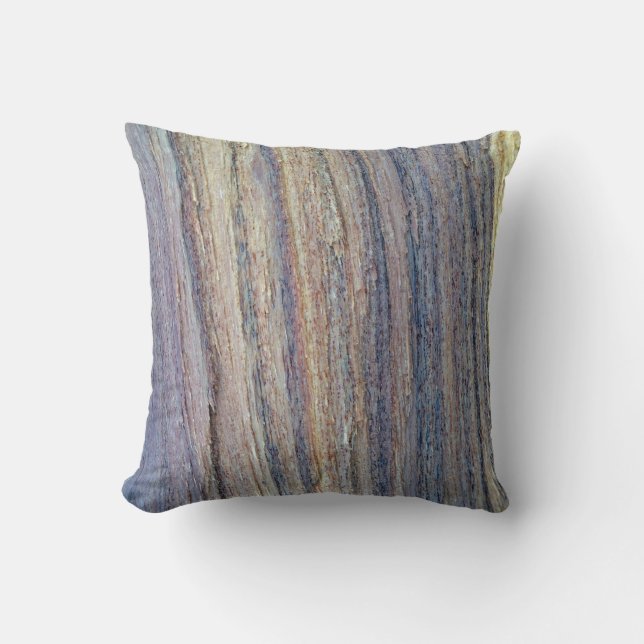 Rustic Vertical Stripe Tree Woodgrain Photo Nature Cushion (Front)
