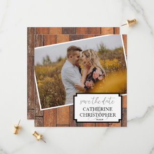 Rustic Vibes Photo Save The Date