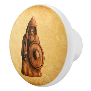 Rustic Viking Ceramic Knob