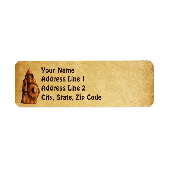 Rustic Viking Return Address Label (Front)
