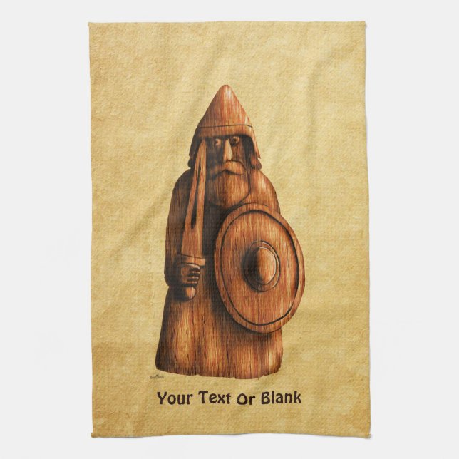 Rustic Viking Tea Towel (Vertical)