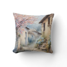 Rustic Village Flower Watercolor Decorative