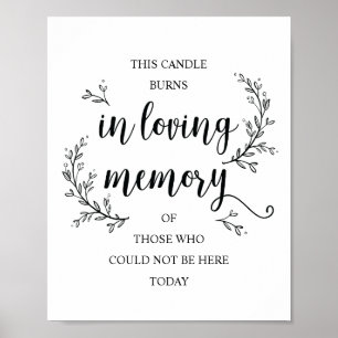 Rustic Vines Wedding Memorial (CANDLE) sign