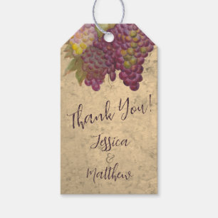 Rustic Vineyard Couples “Thank You" Favour  Gift Tags