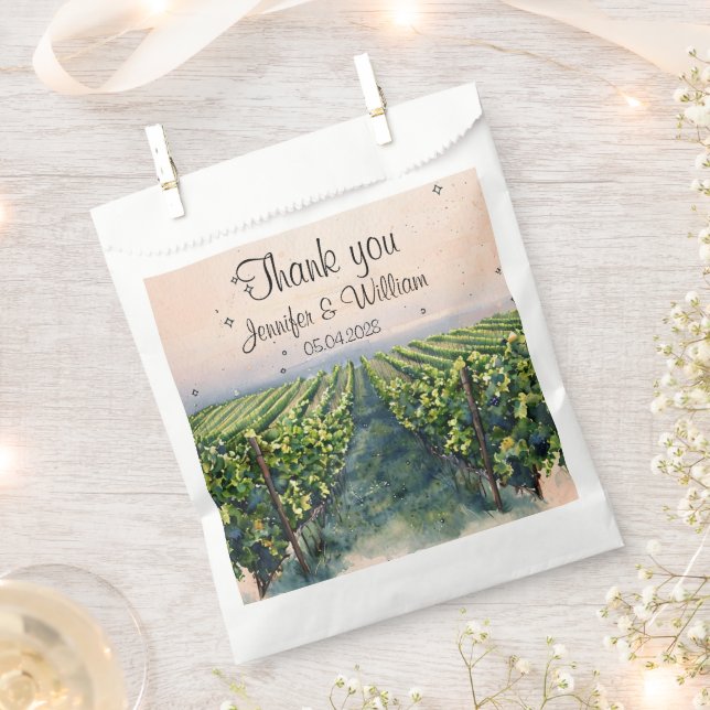 Rustic Vineyard Destination Italy Wedding   Favour Bag (Clipped)