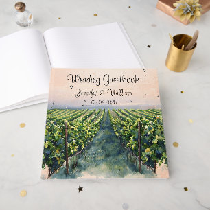 Rustic Vineyard Destination Italy Wedding   Guest Book