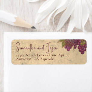 Rustic Vineyard Watercolor Return Address Label