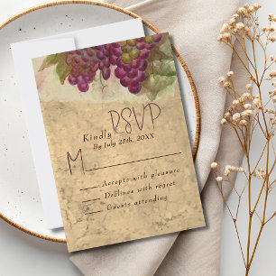 Rustic Vineyard Wedding RSVP Response Card