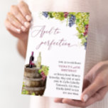 Rustic Vineyard Wine Birthday, Aged To Perfection Invitation<br><div class="desc">Aged to perfection</div>