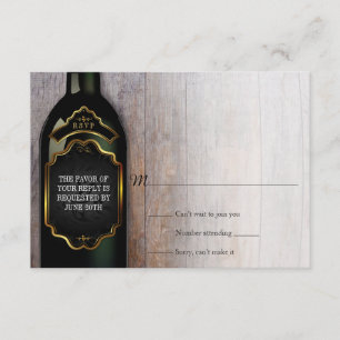 Rustic Vineyard Winery Wedding RSVP Reply Card