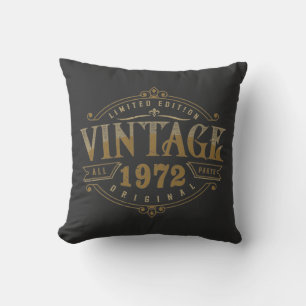 Rustic Vintage 1972 Limited Edition T-Shirt Cushion