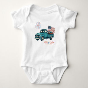 Rustic/vintage 4th of July Baby Bodysuit