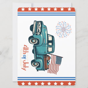 Rustic/vintage 4th of July Holiday Card