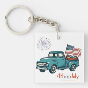 Rustic/vintage 4th of July  Key Ring